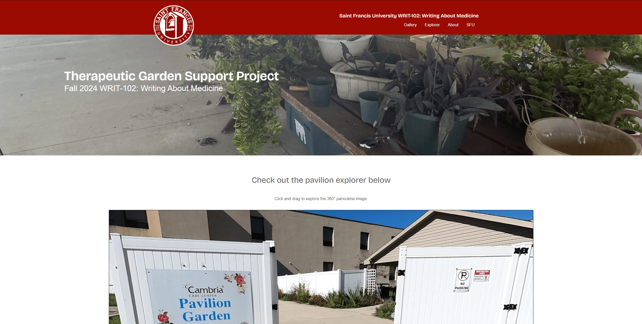 Gallery page of the Garden Support Gallery site.